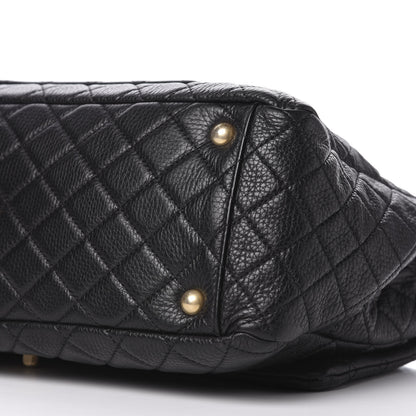 Chanel Calfskin Quilted XXL Travel Flap Bag Black 8 of 11