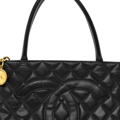 Chanel Caviar Quilted Medallion Tote Black 5 of 10