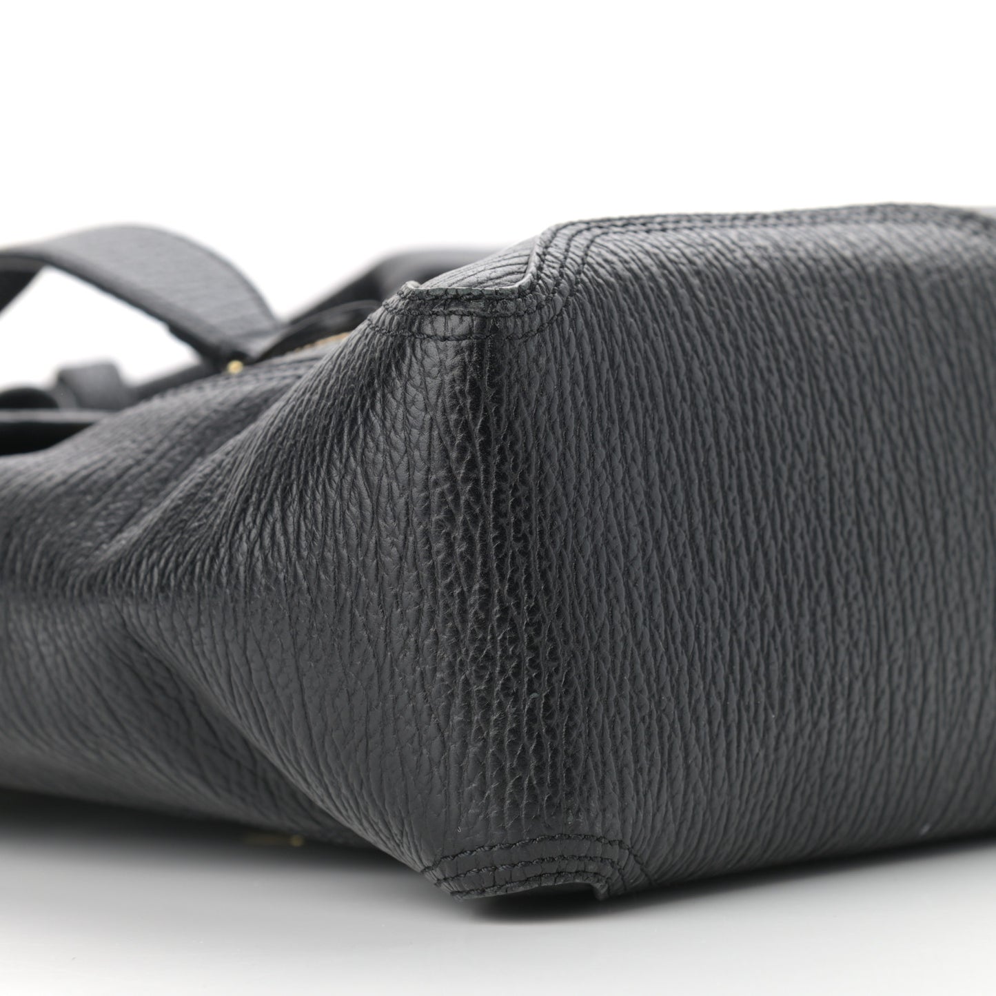 Textured Calfskin Medium Pashli Satchel Black