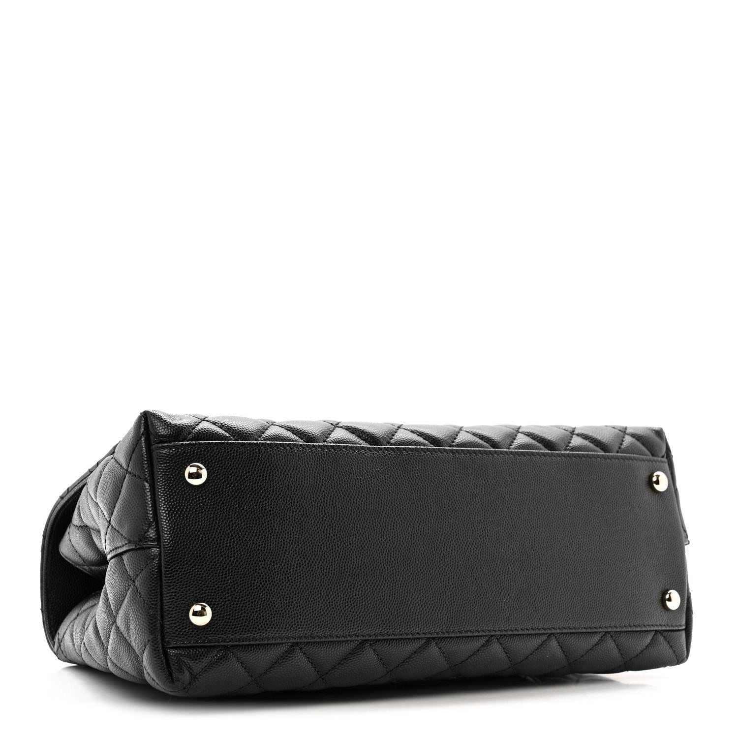 Chanel Caviar Lizard Embossed Quilted Small Coco Handle Flap Black 4 of 13