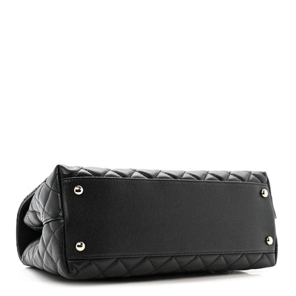 Chanel Caviar Lizard Embossed Quilted Small Coco Handle Flap Black 4 of 13