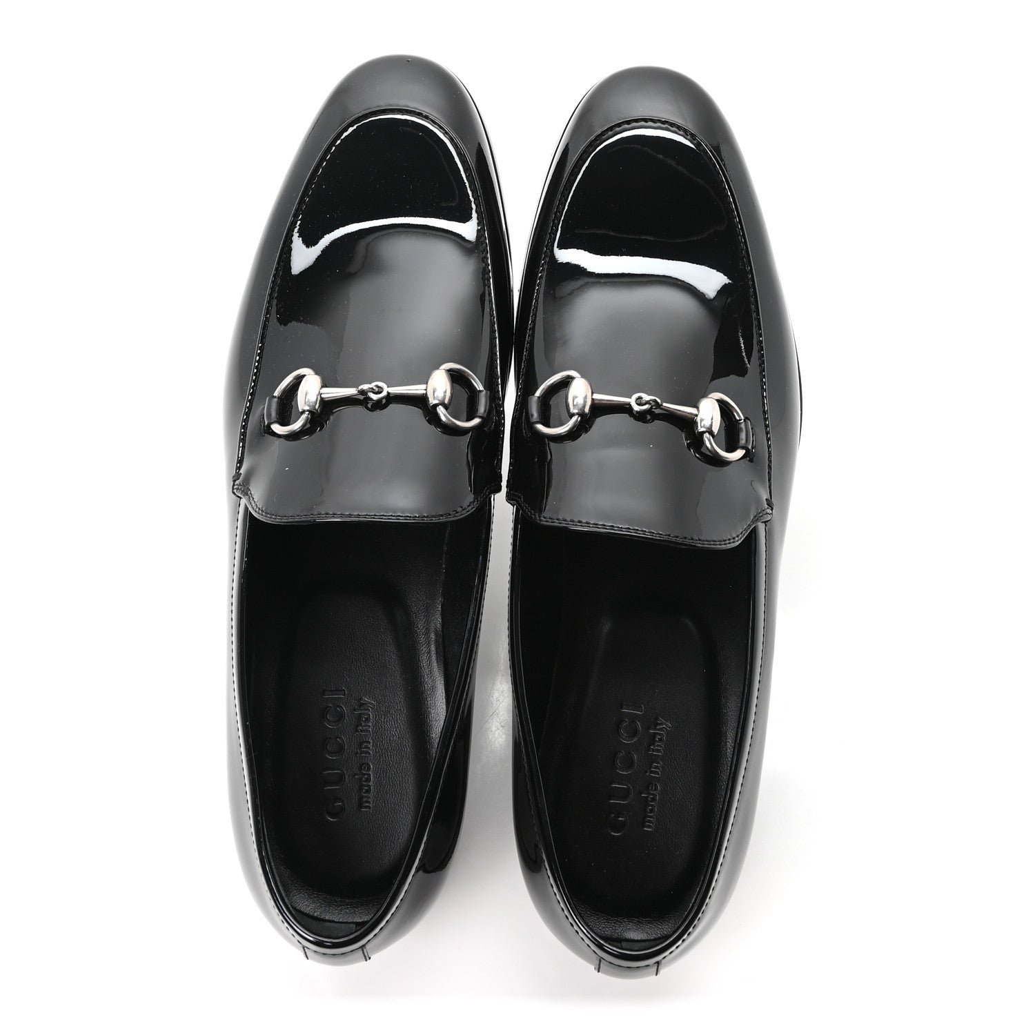 Gucci Vernice Crystal Horsebit Mens Jordaan Loafers 8 Black 2 of 10