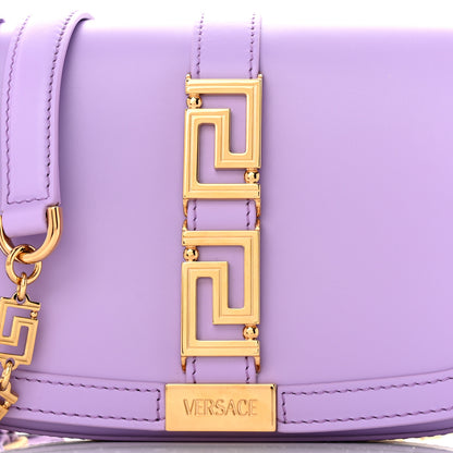 Versace Calfskin Medium Greca Goddess Shoulder Bag Lilac 7 of 10
