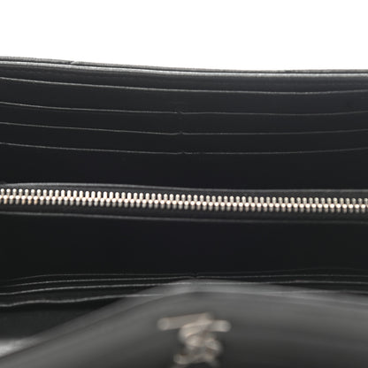 Saint Laurent Lambskin Y Quilted Monogram Large Loulou Flap Wallet Black 5 of 8