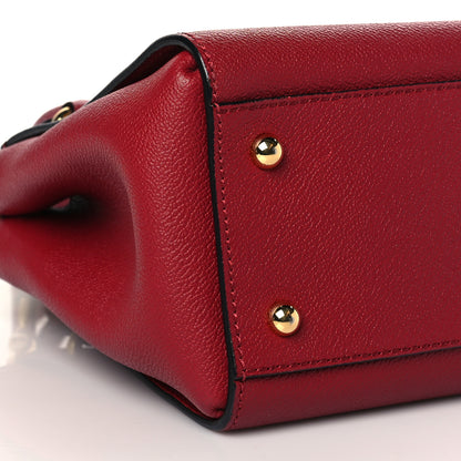 Burberry Soft Grain Calfskin Small Buckle Tote Parade Red 9 of 10
