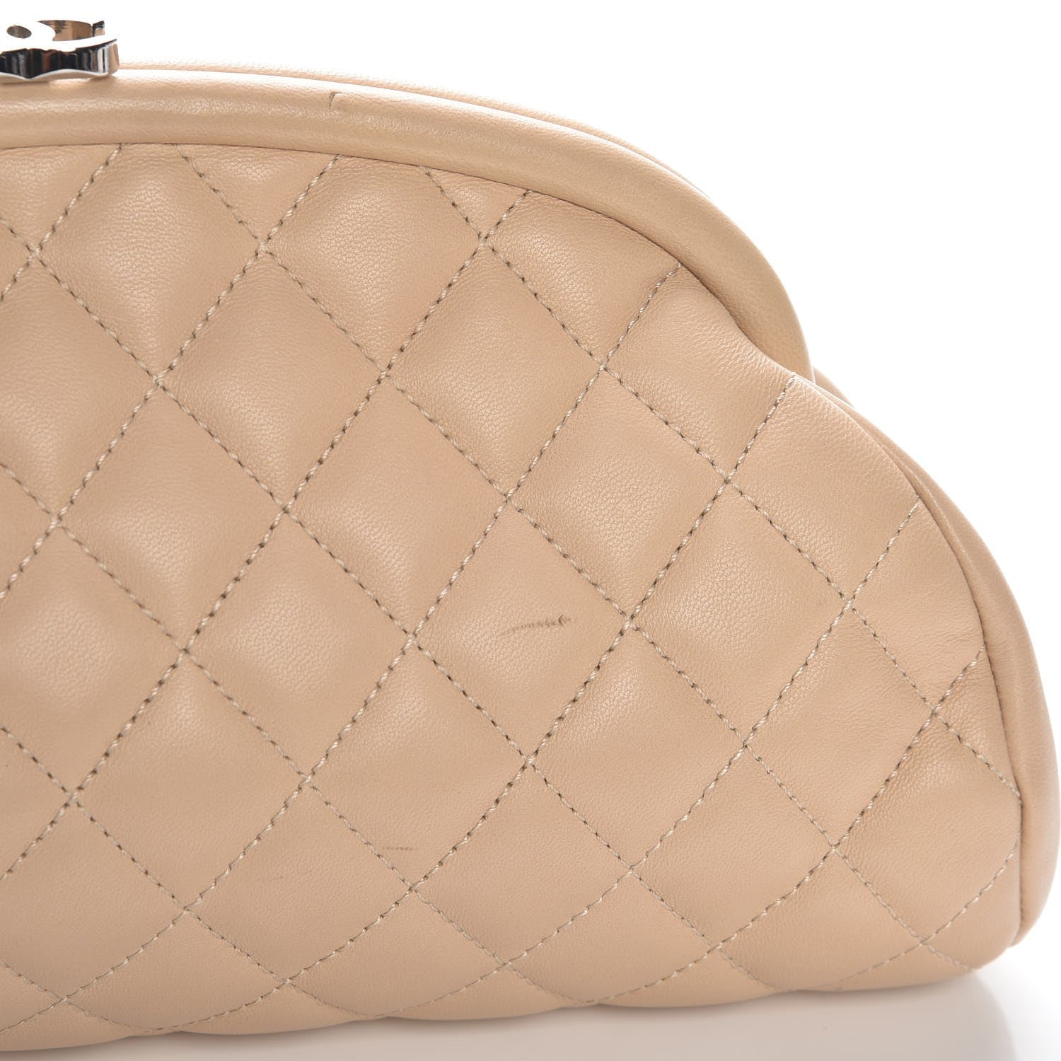 Chanel Lambskin Quilted Timeless Clutch Beige Clair 8 of 11
