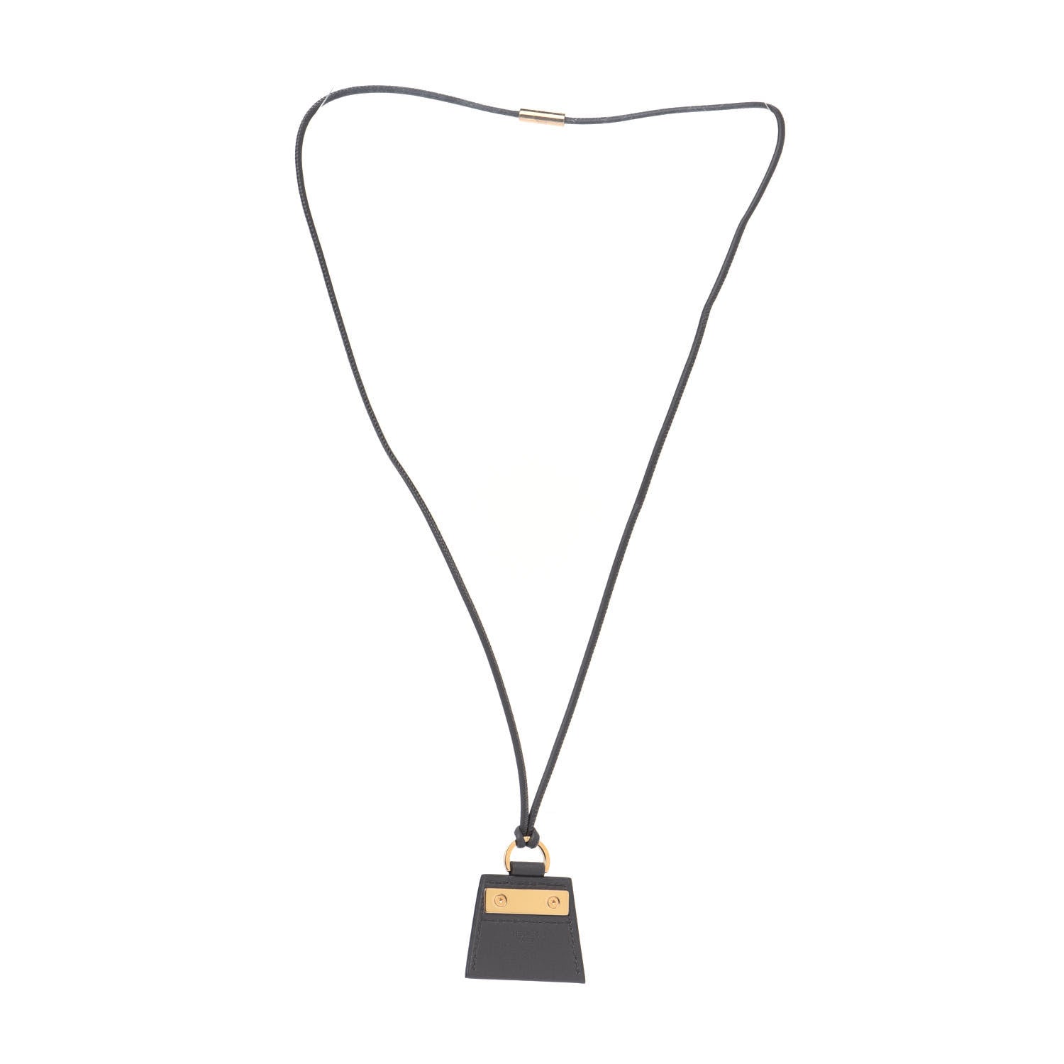 Hermes Swift Small Monpetitkelly Pendant Necklace Etain 3 of 5