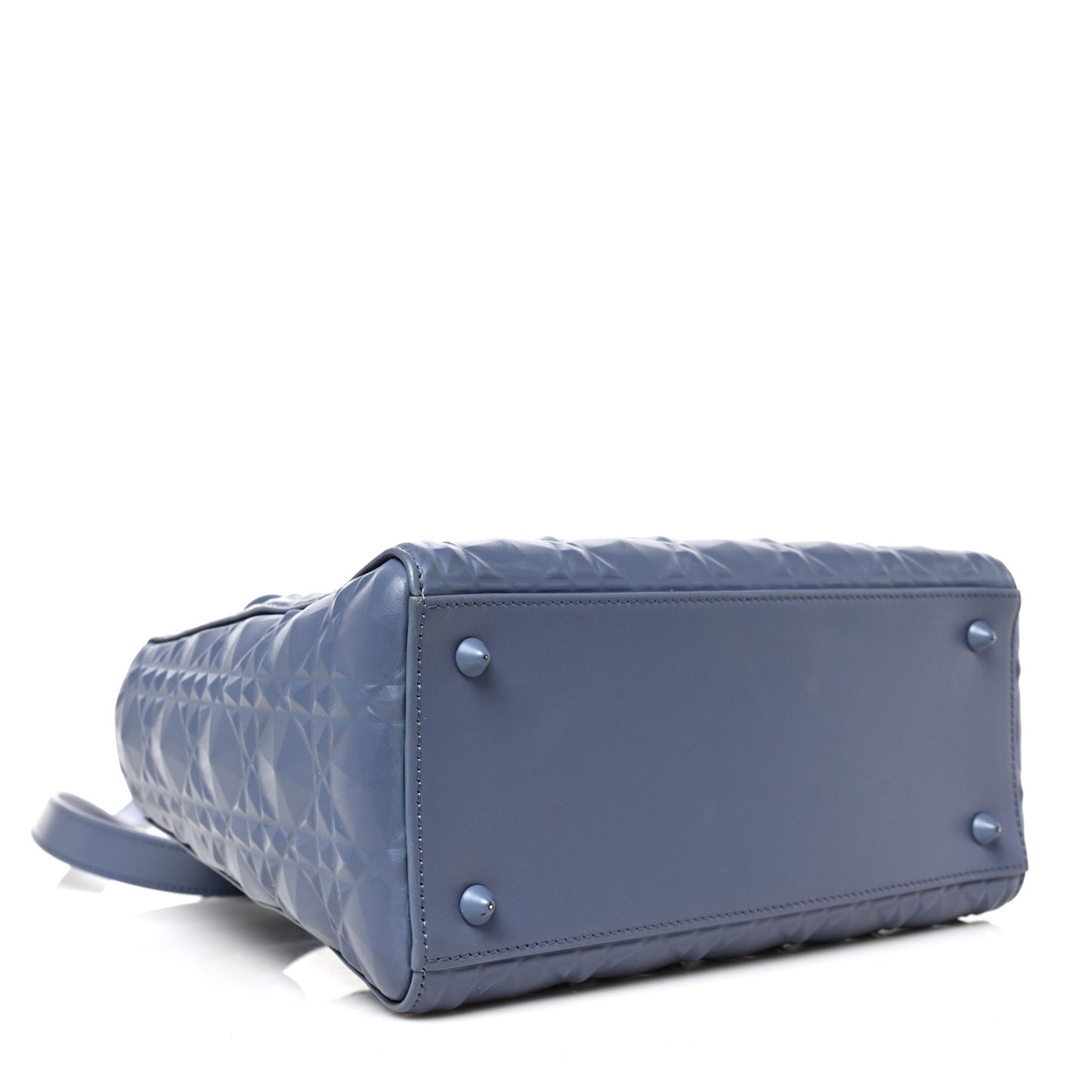 Calfskin Cannage Diamond Cannage Medium Lady Dior Blue