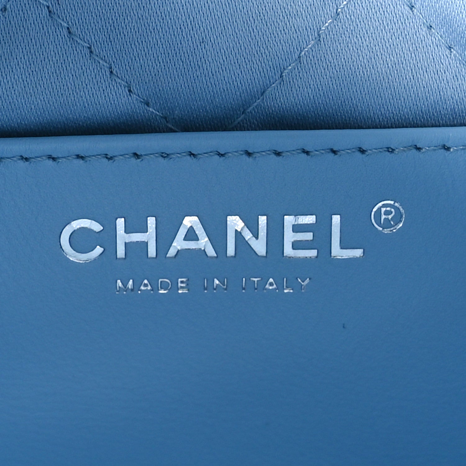 Chanel Shiny Calfskin Quilted Mini Chanel 22 Light Blue 6 of 10