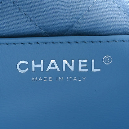 Chanel Shiny Calfskin Quilted Mini Chanel 22 Light Blue 6 of 10
