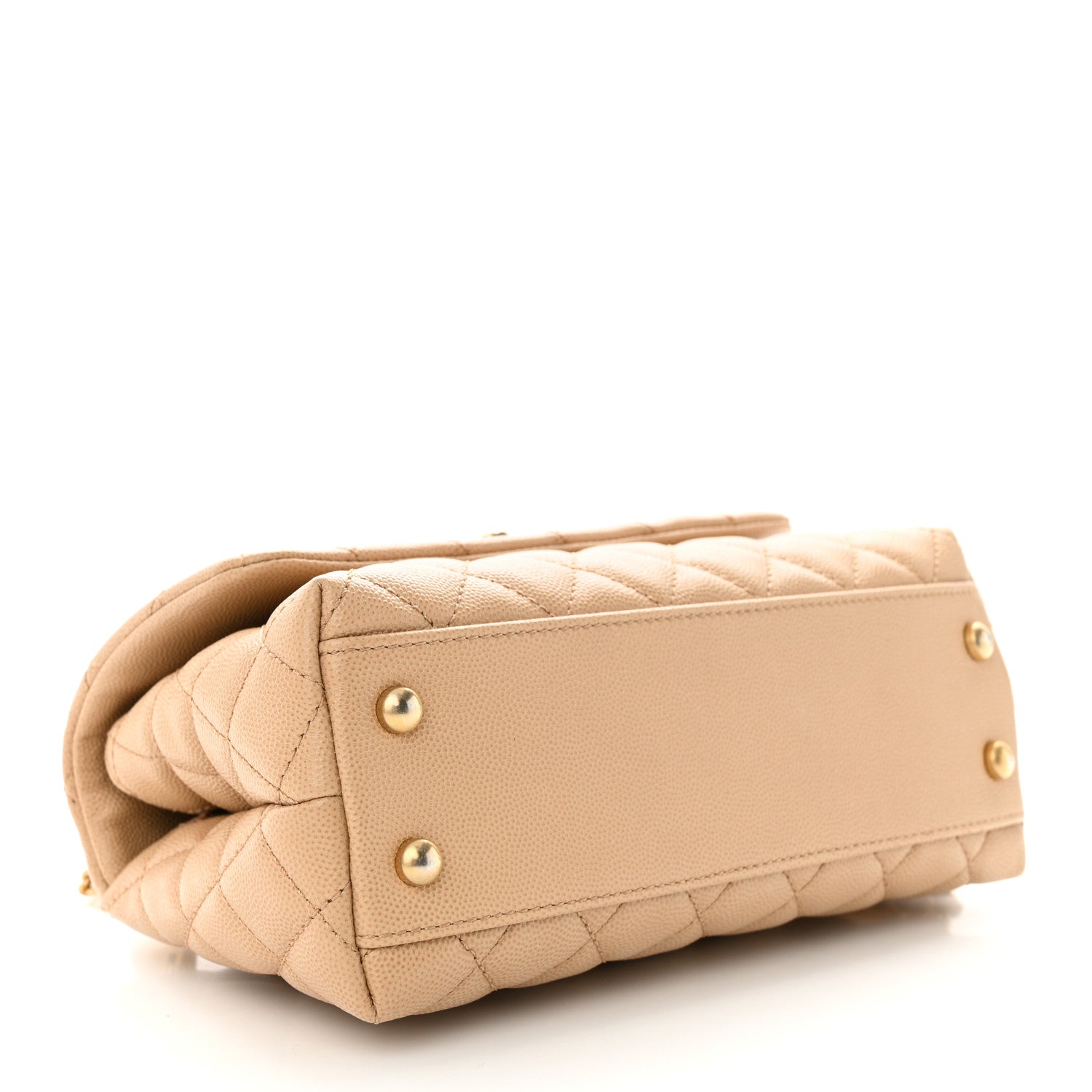 Chanel Caviar Quilted Mini Coco Handle Flap Beige 4 of 11