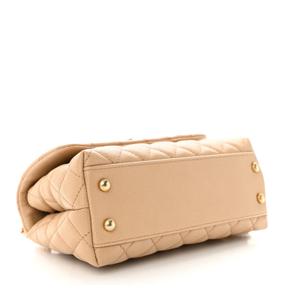 Chanel Caviar Quilted Mini Coco Handle Flap Beige 4 of 11