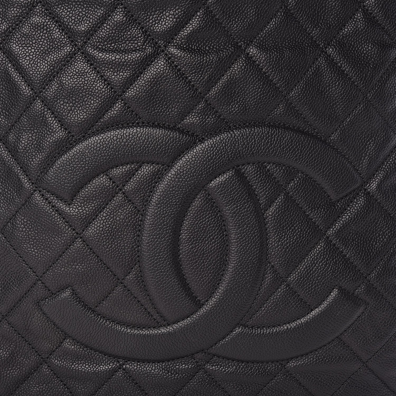 Chanel Caviar Quilted Expandable Zip Shoulder Bag Black 10 of 11