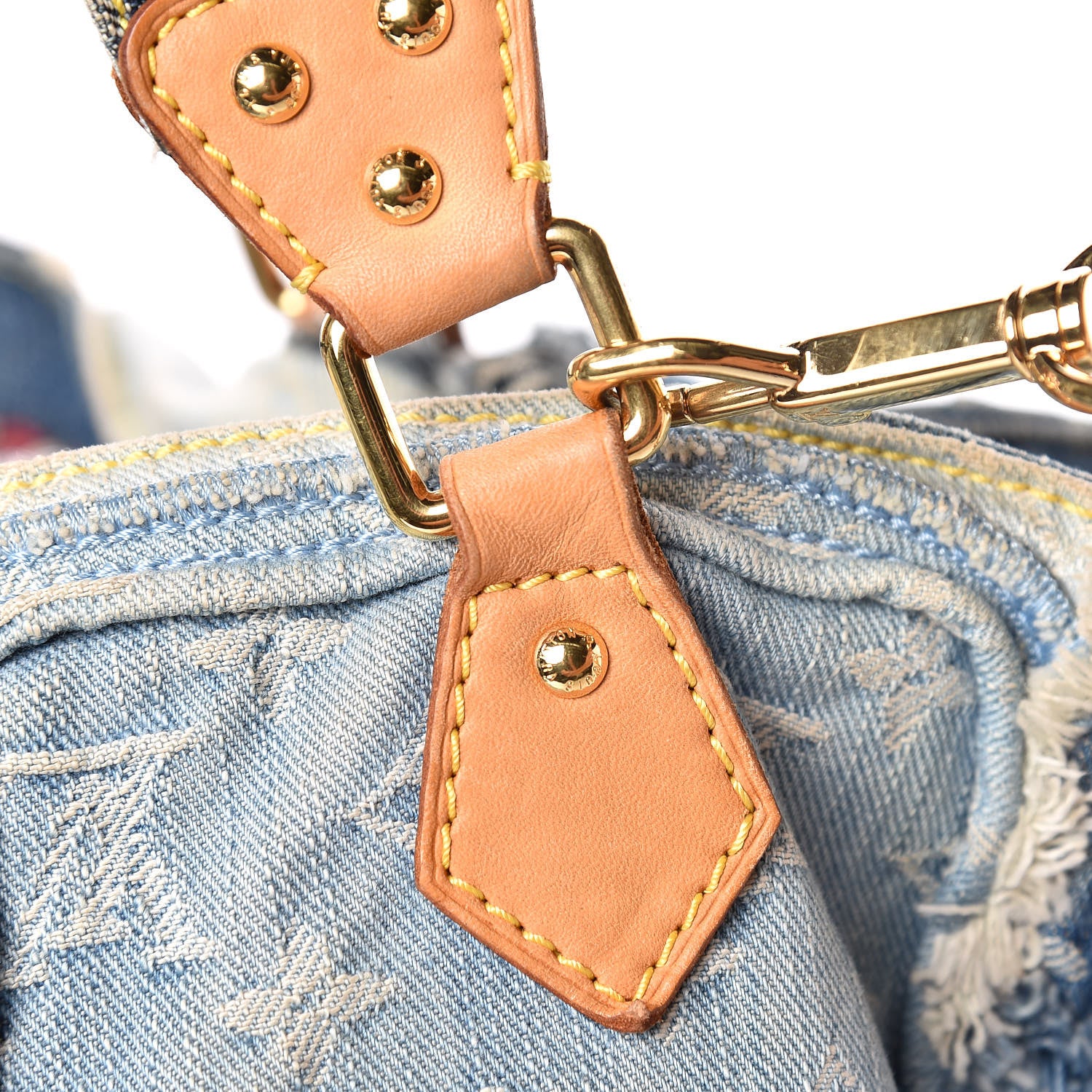 Louis Vuitton Denim Patchwork Cabby Tote Blue 16 of 16