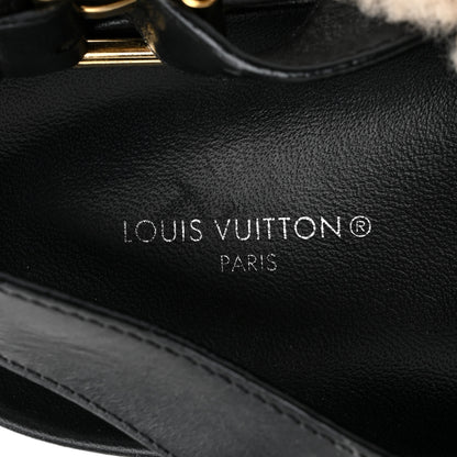 Louis Vuitton Shearling Paseo Sandals 40 Black 8 of 11