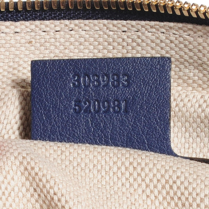 Gucci Soft Patent Small Soho Bowler Uniform Blue 6 of 9
