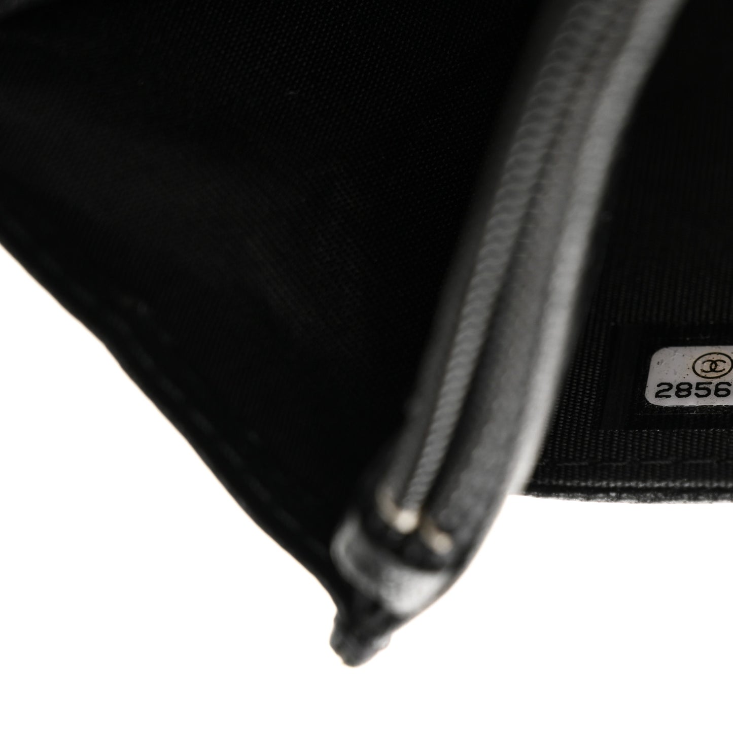 Caviar Sheepskin Chevron Quilted Vintage Mademoiselle Wallet On Chain WOC Black