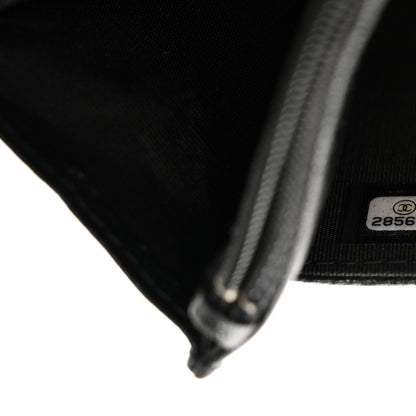 Chanel Caviar Sheepskin Chevron Quilted Vintage Mademoiselle Wallet On Chain WOC Black 8 of 11