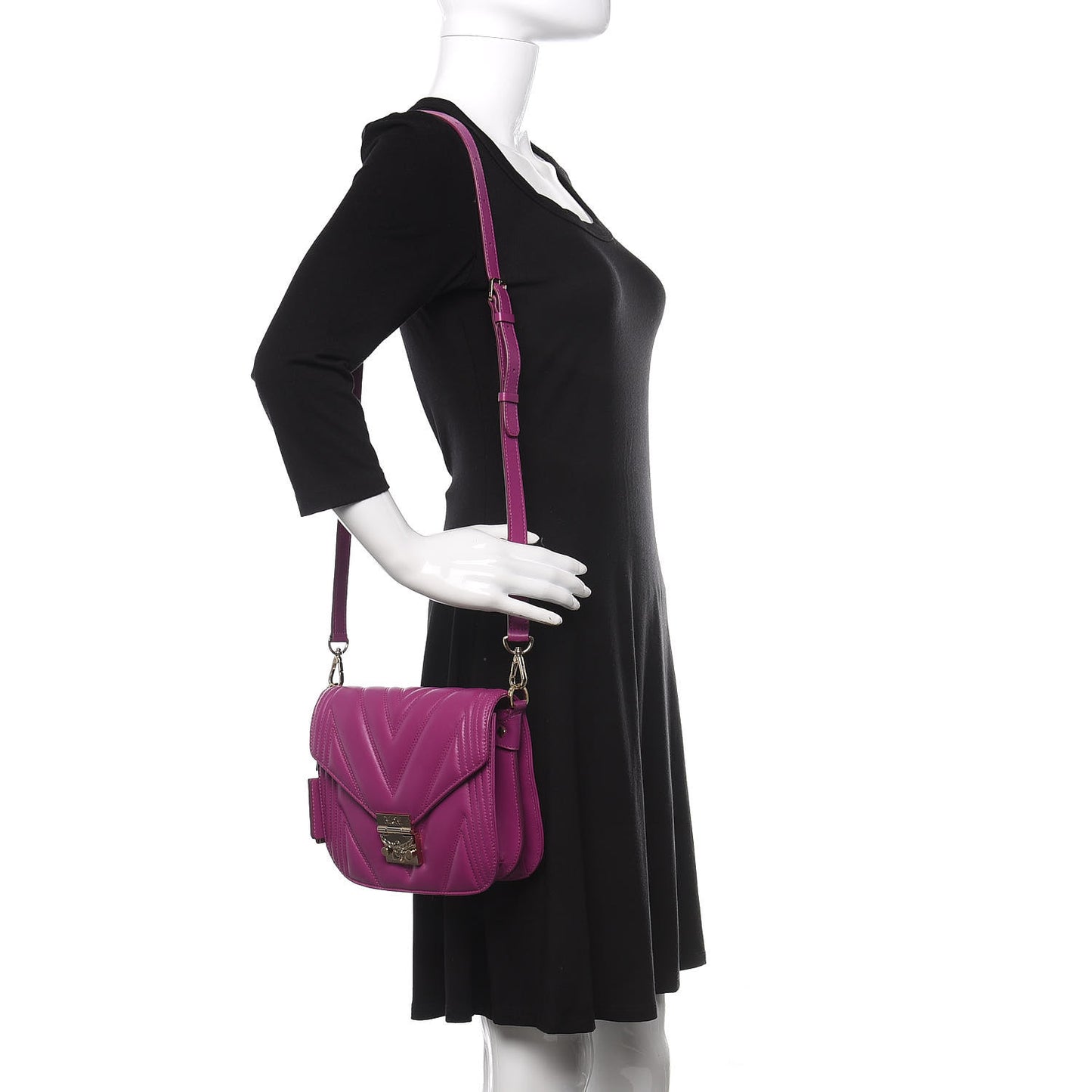 Lambskin Quilted Small Patricia Shoulder Bag Viva Lila