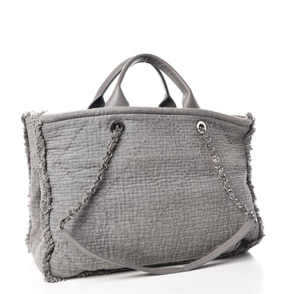 Chanel Canvas Large Double Face Shopping Tote Grey 4 of 10
