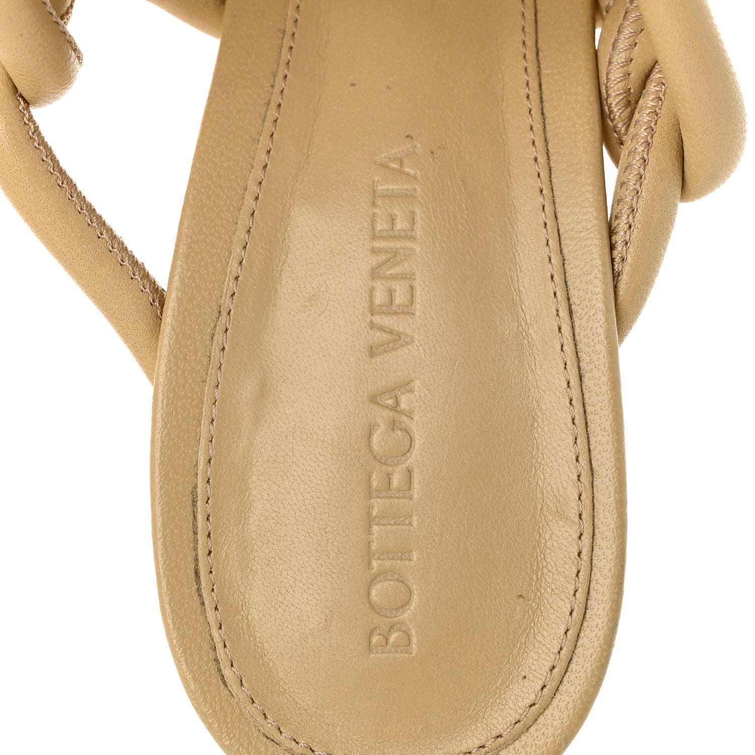 Bottega Veneta Nappa Weave Stretch Mule Sandals 37 Cane Sugar 8 of 8