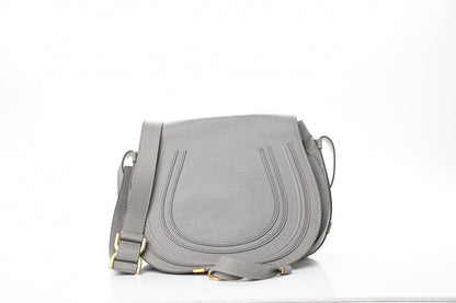Chloe Calfskin Medium Marcie Round Crossbody Bag Cashmere Grey 1 of 20