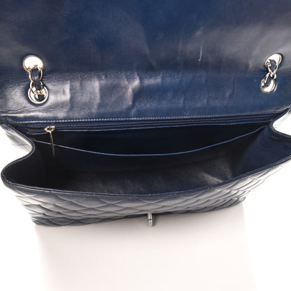 Chanel Lambskin Quilted Maxi Single Flap Navy 6 of 16