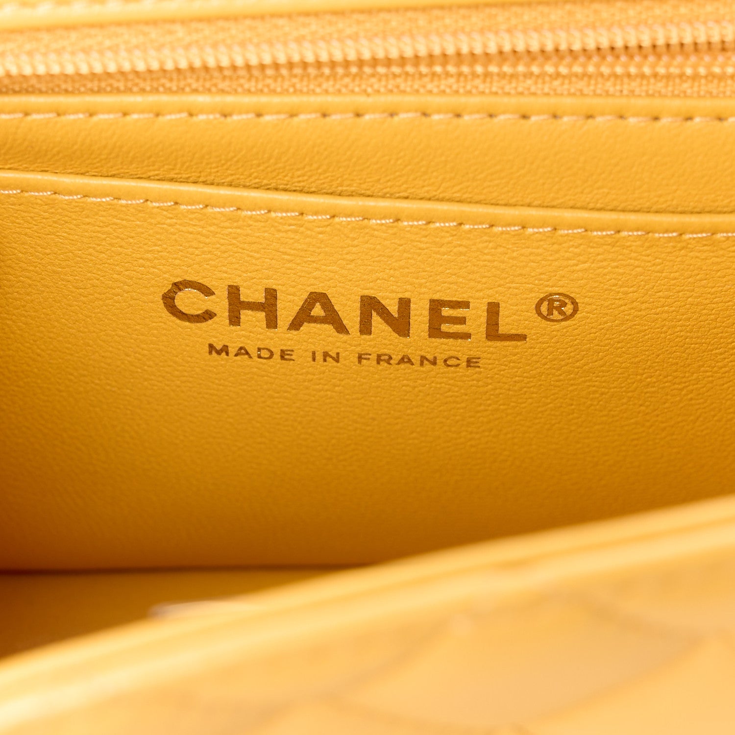Chanel Lambskin Quilted Mini Top Handle Rectangular Flap Yellow 6 of 12