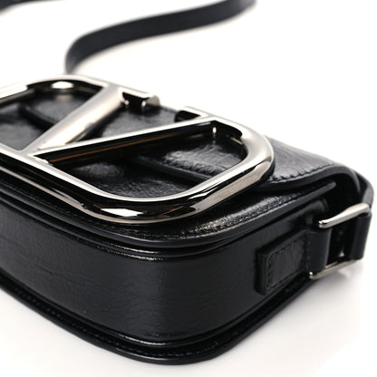 Valentino Garavani Brushed Calfskin Small Supervee Crossbody Bag Black 8 of 8