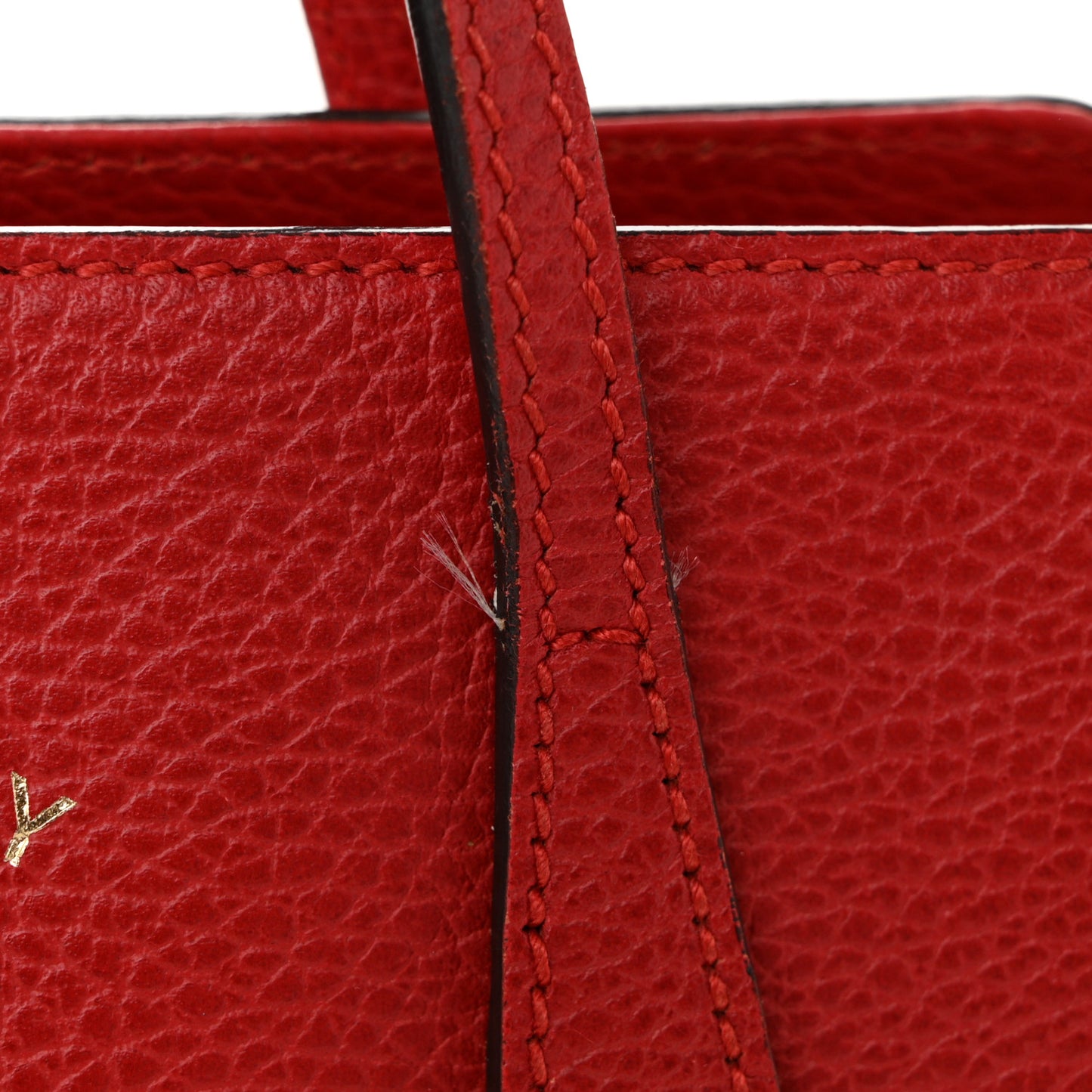 Dollar Calfskin Mini Swing Top Handle Bag Tobasco