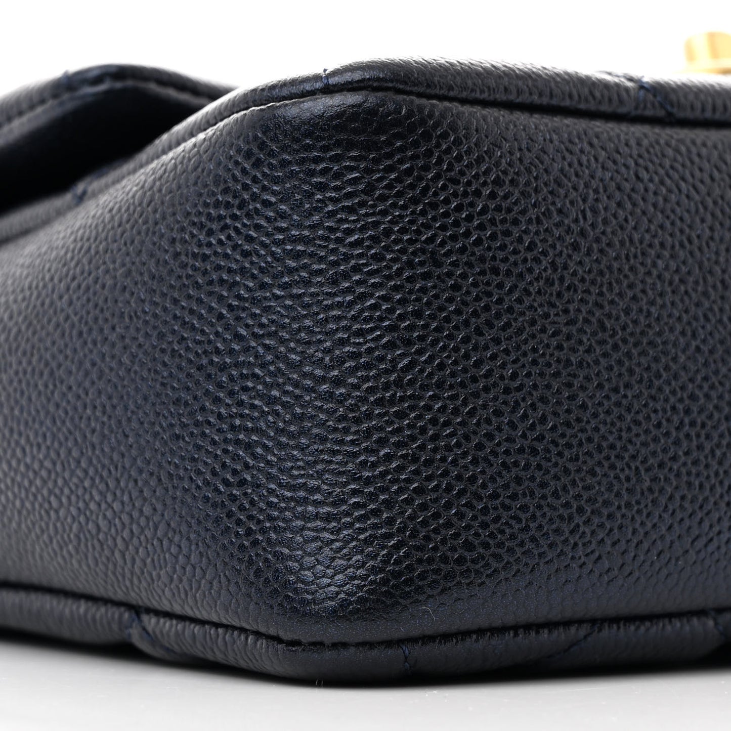 Iridescent Caviar Quilted Mini My Perfect Flap Black