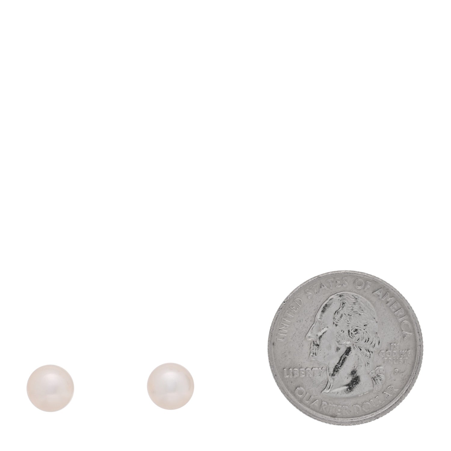 Parker & West by FASHIONPHILE 18K Yellow Gold Akoya Cultured Pearl 7-7.5mm Stud Earrings 2 of 4