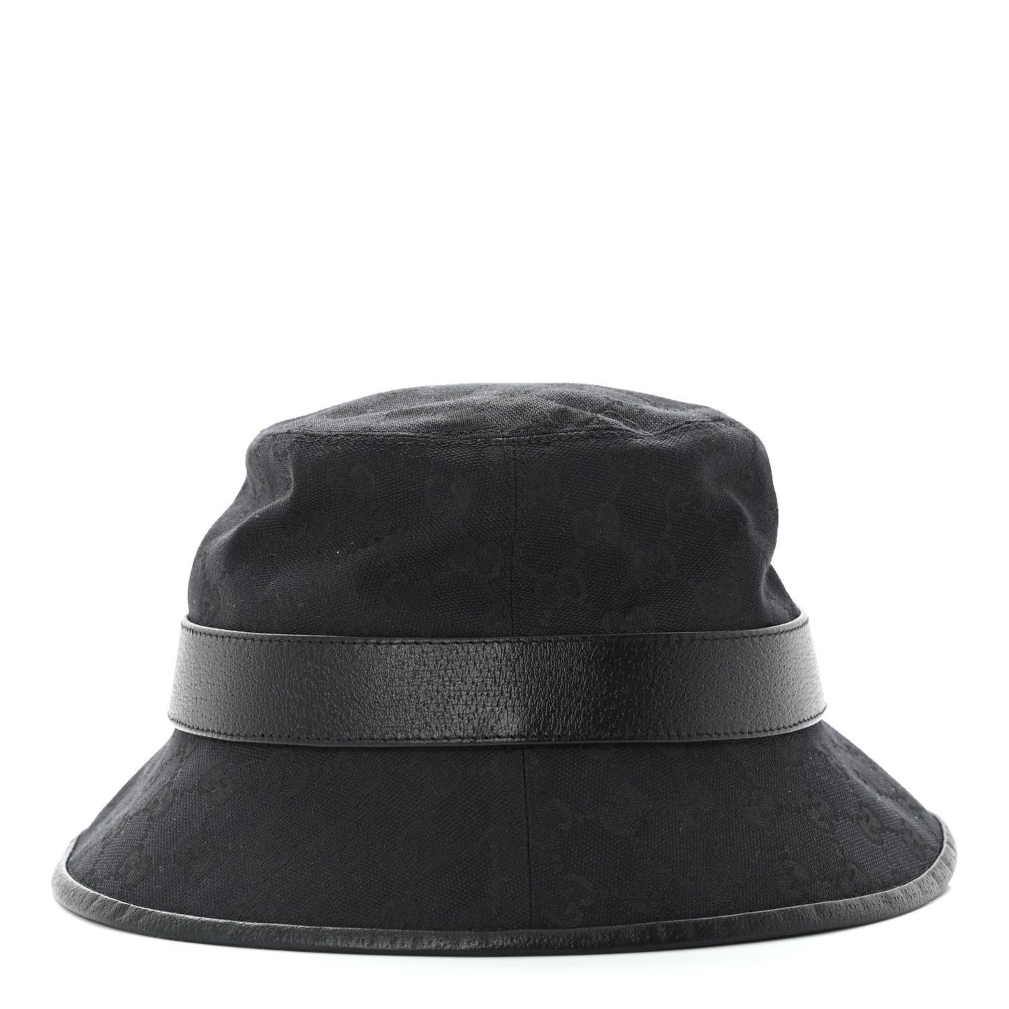 Monogram Textured Dollar Calfskin GG Jago Bucket Hat Black