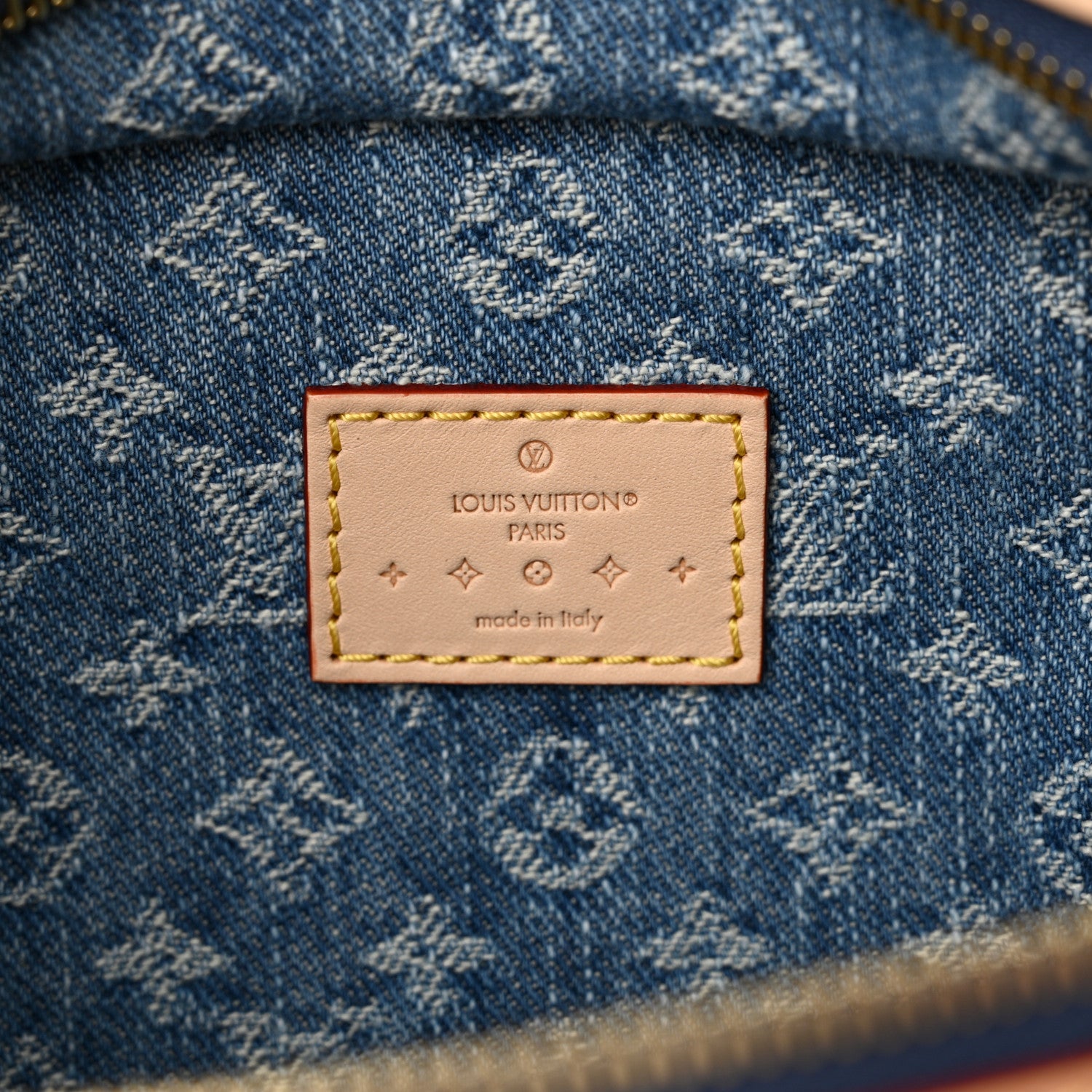 Louis Vuitton Monogram Denim High Rise Bumbag Blue 6 of 9