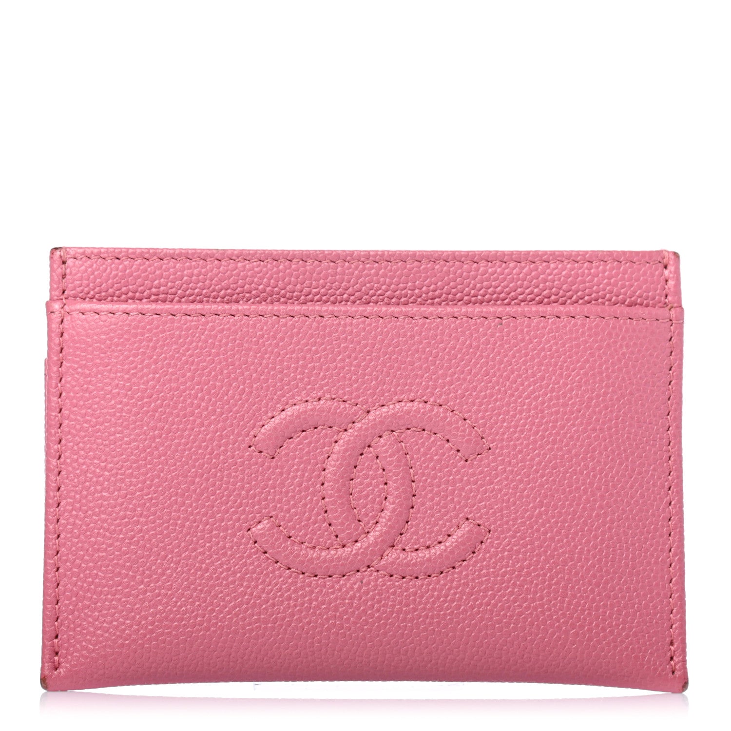 Chanel Caviar Timeless CC Card Holder Pink 1 of 4