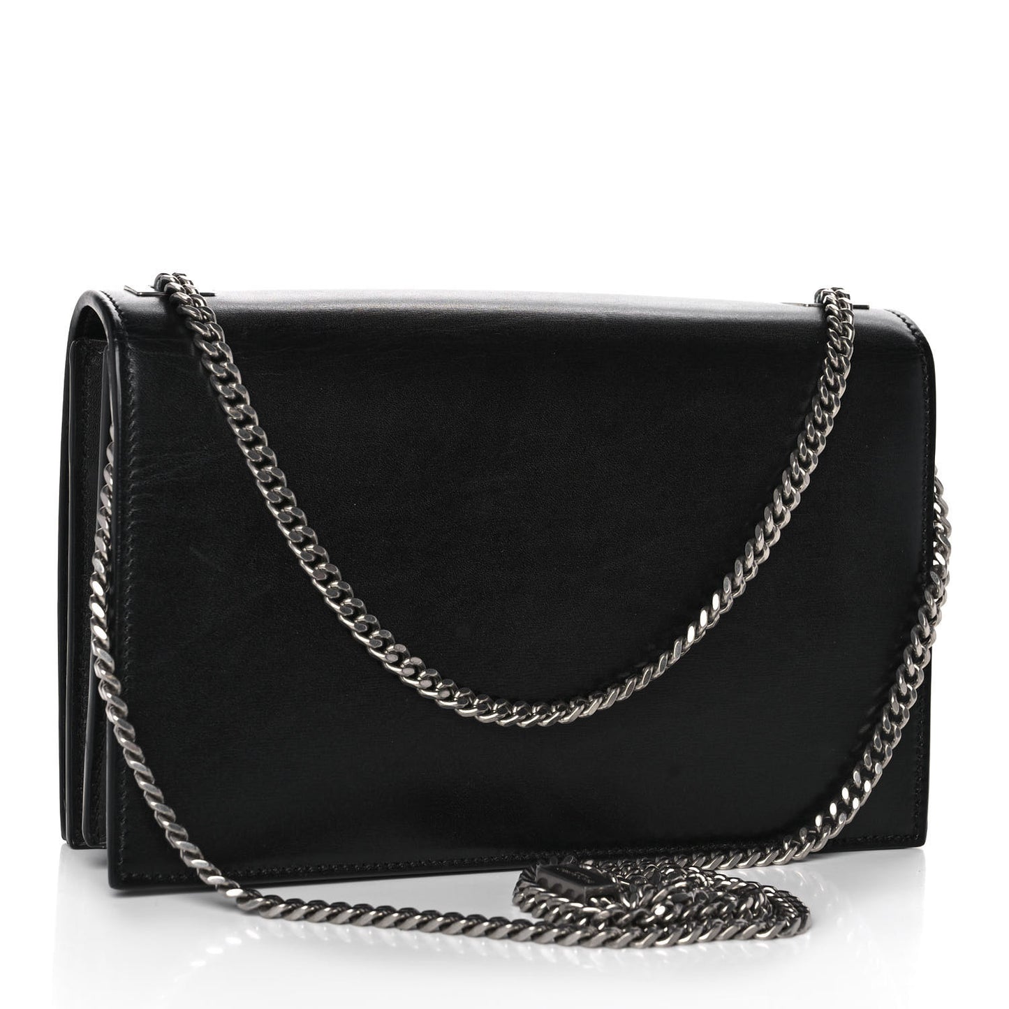 Calfskin Metropolis Chain Shoulder Bag Black