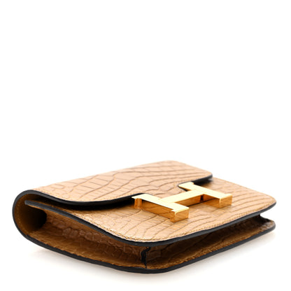 Hermes Matte Alligator Constance Slim Wallet Kraft 5 of 9