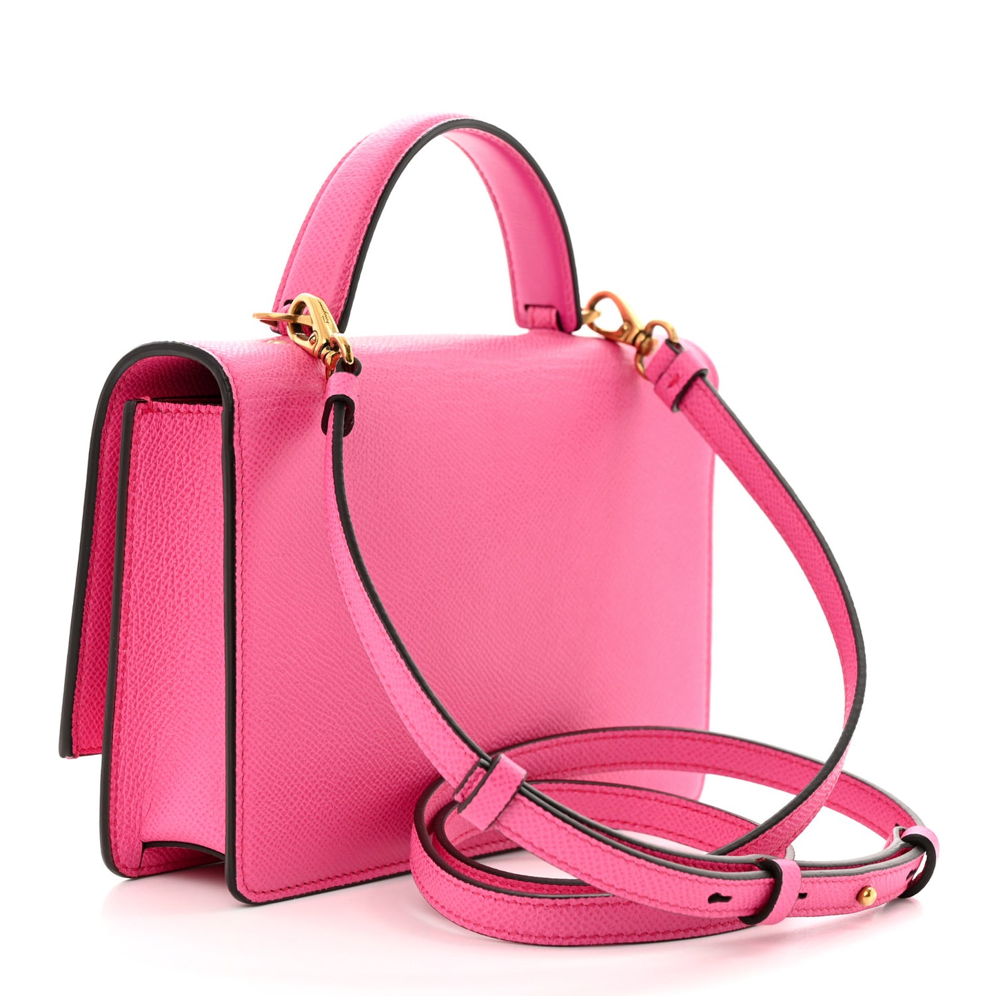 Hammered Calfskin Gancini Minibag Pink