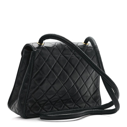 Chanel Lambskin Quilted CC Flap Shoulder Bag Black 2 of 11