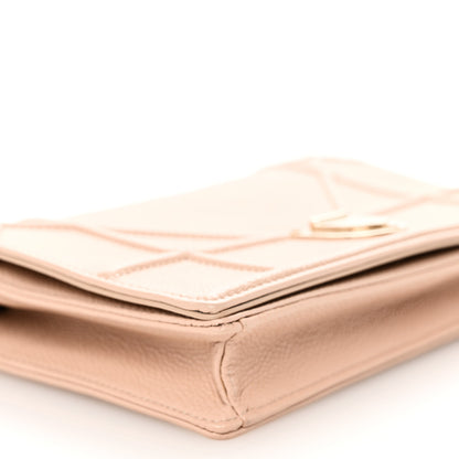 Christian Dior Grained Calfskin Diorama Wallet on Chain Pouch Nude 9 of 10