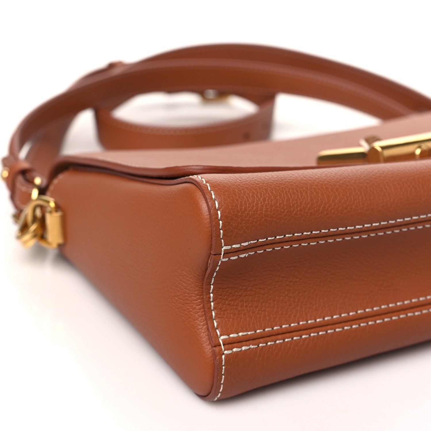 Louis Vuitton Calfskin Soft Twist Shoulder Bag Cognac 9 of 11