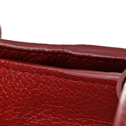Delvaux Grained Calfskin Le Pin Tote Red 11 of 16