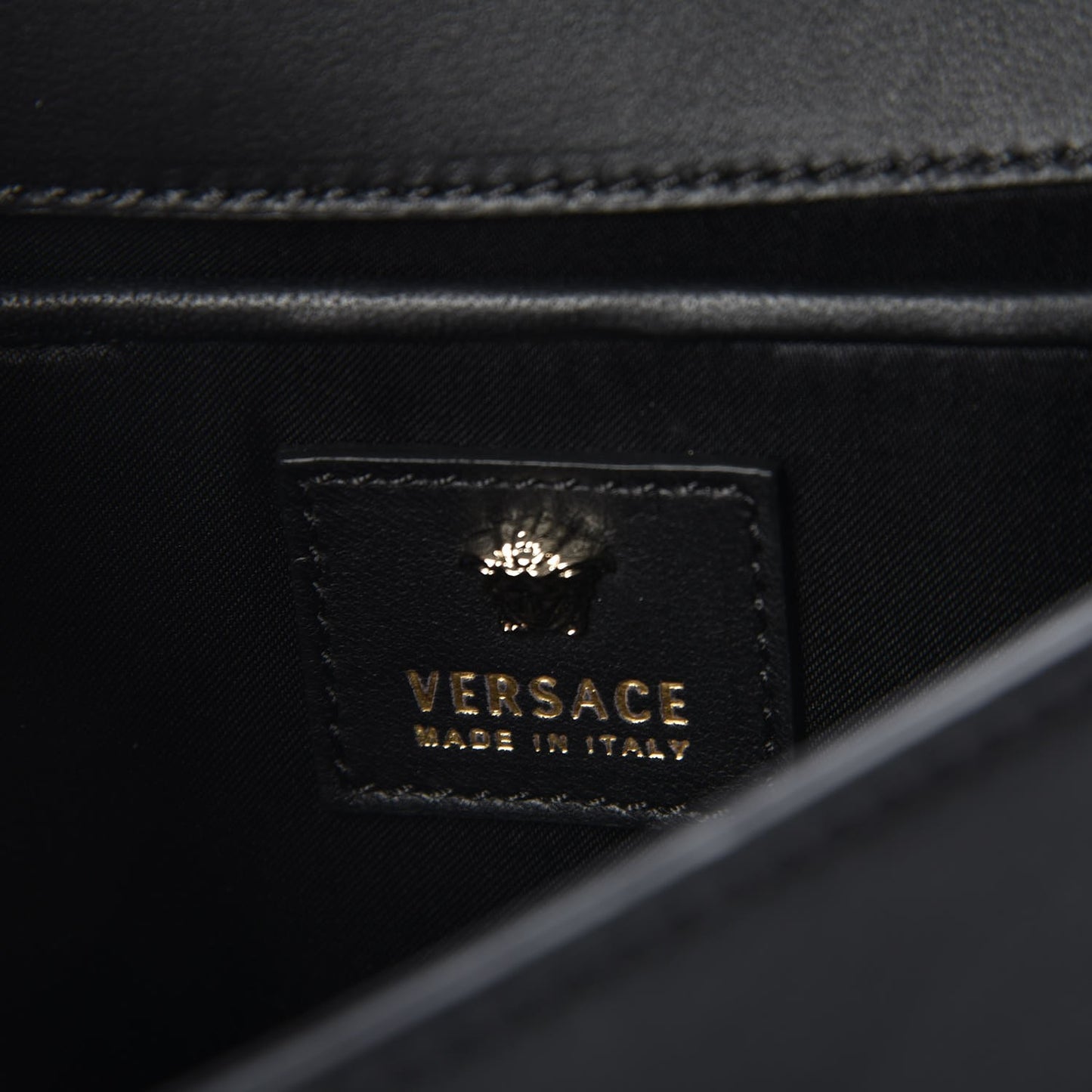 Calfskin Palazzo Chain Evening Bag Black