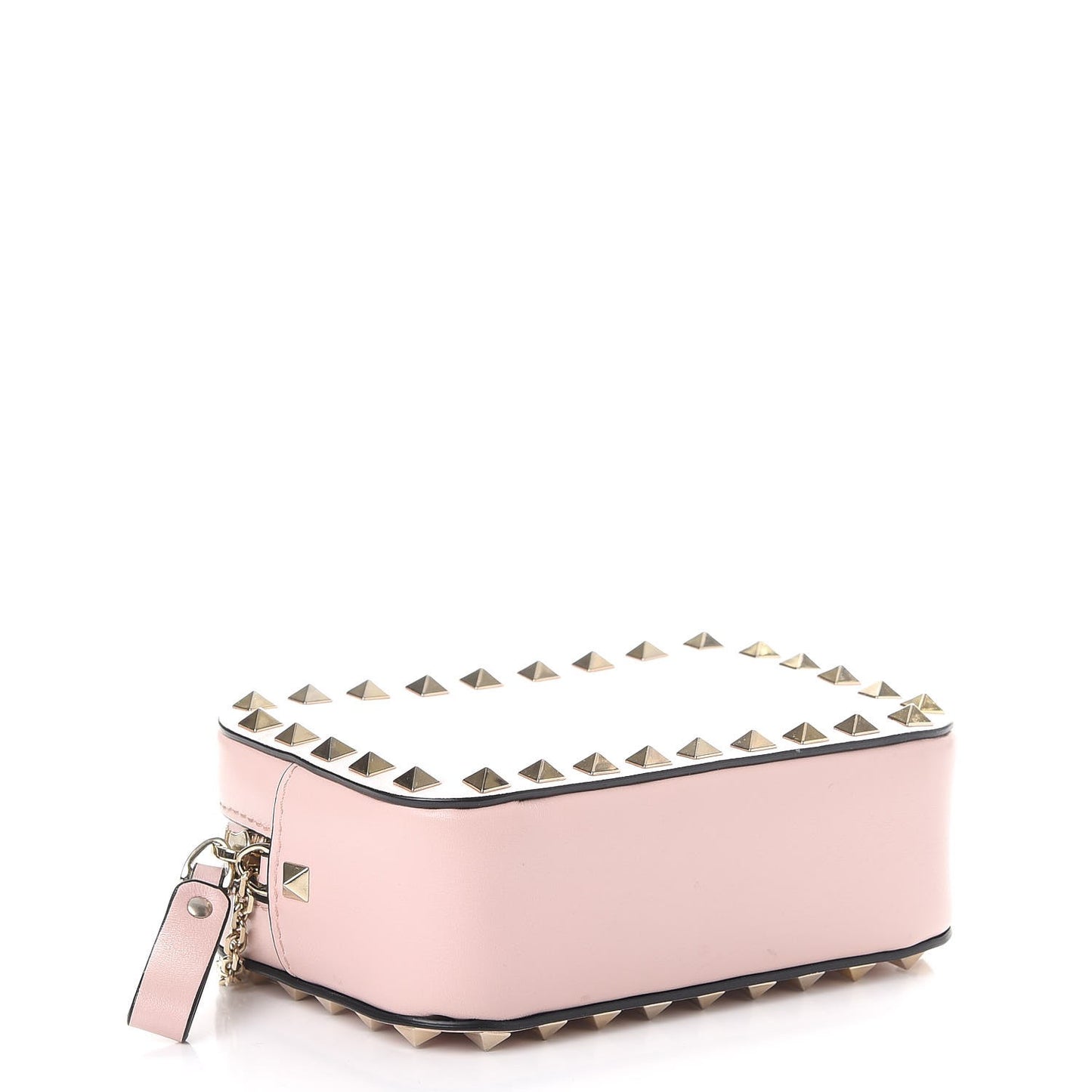 Calfskin Small Rockstud Chain Camera Crossbody Bag Loto