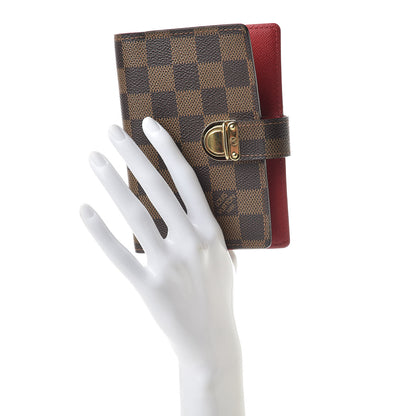 Louis Vuitton Damier Ebene Koala Small Ring Agenda Cover Red 2 of 9
