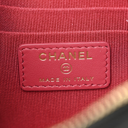 Chanel Shiny Goatskin Quilted Small Chanel 19 Pouch Black 6 of 8