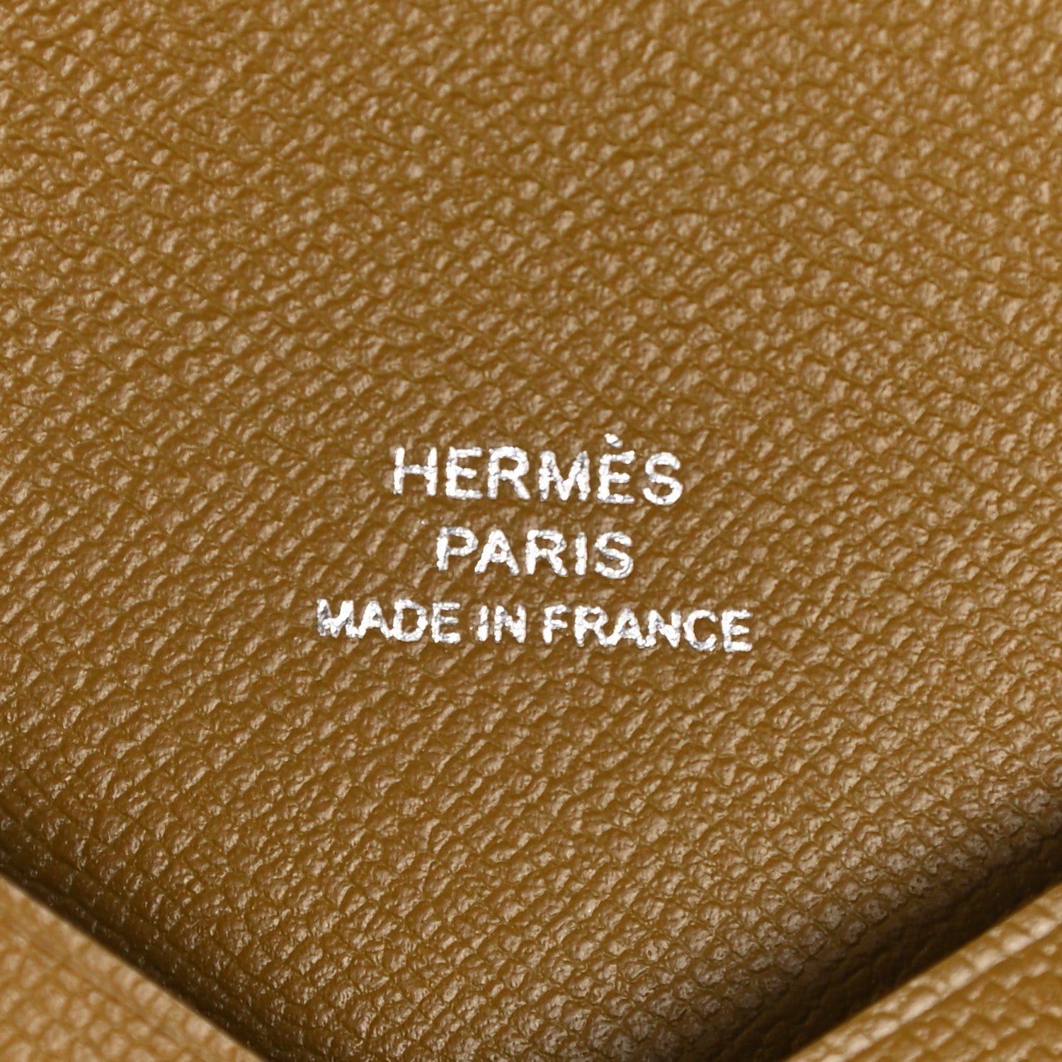 Hermes Madame Calfskin Calvi Card Case Bronze Dore 6 of 8