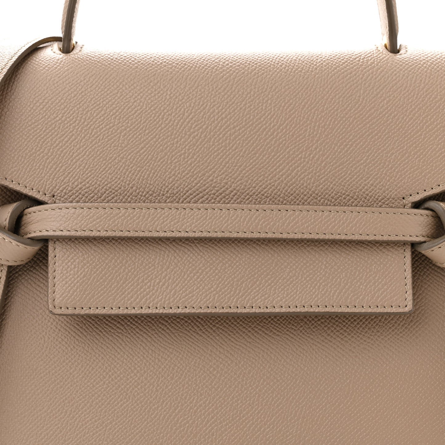 Grained Calfskin Micro Belt Bag Light Taupe