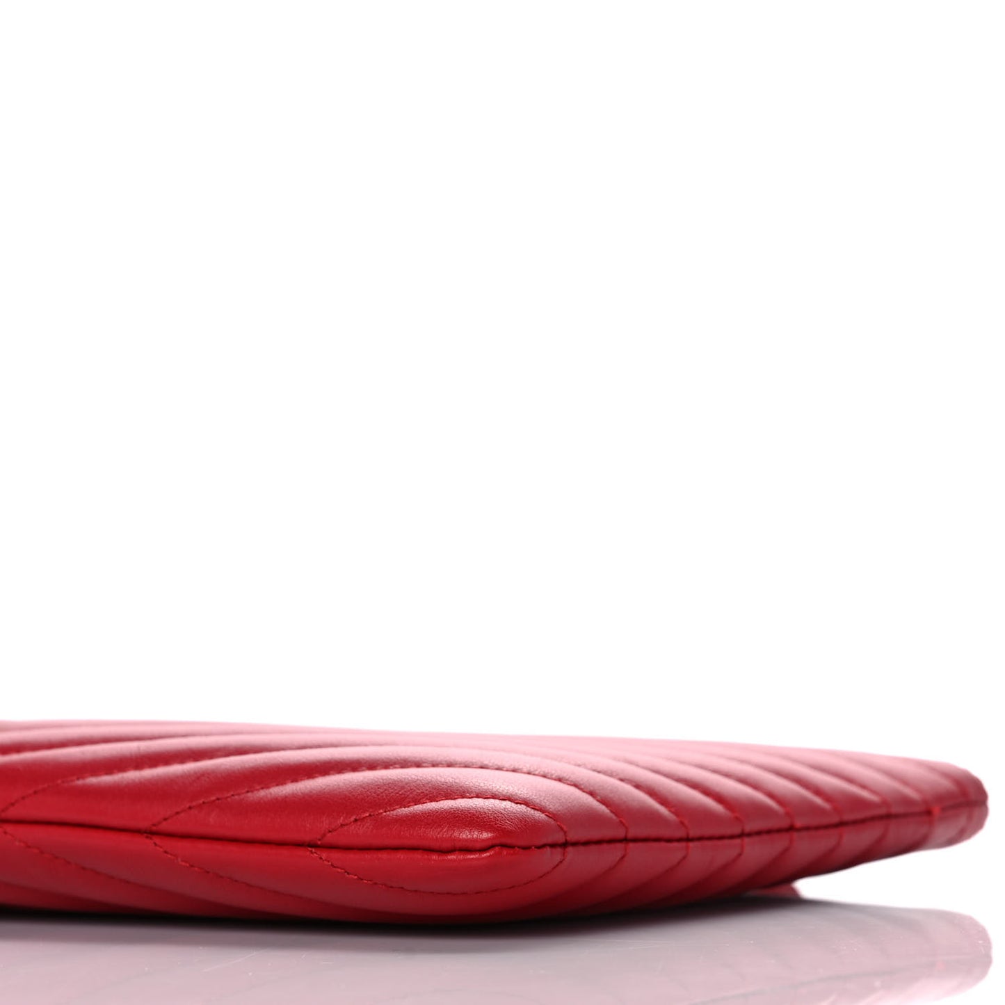 Calfskin Matelasse Chevron Monogram A5 Wristlet Bandana Red