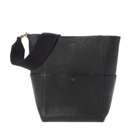 Celine Goatskin Sangle Bucket Bag Black 1 of 10